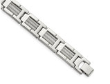 Stainless Steel Mens Cable Bracelet 8.5 Inches